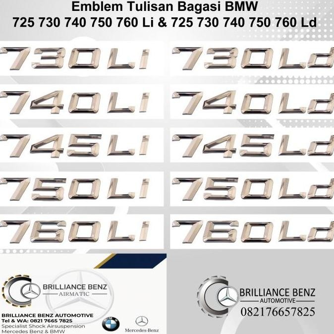 Bmw Emblem 730Li 740Li 745Li 750Li 730Ld 740Ld 760Ld Bmw Trunk Emblem ประหยัด