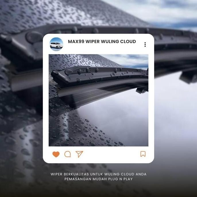 Wuling Cloud Car Wiper 1 ชุด 2 เมฆพิเศษทนทาน Strong Wiper Max99