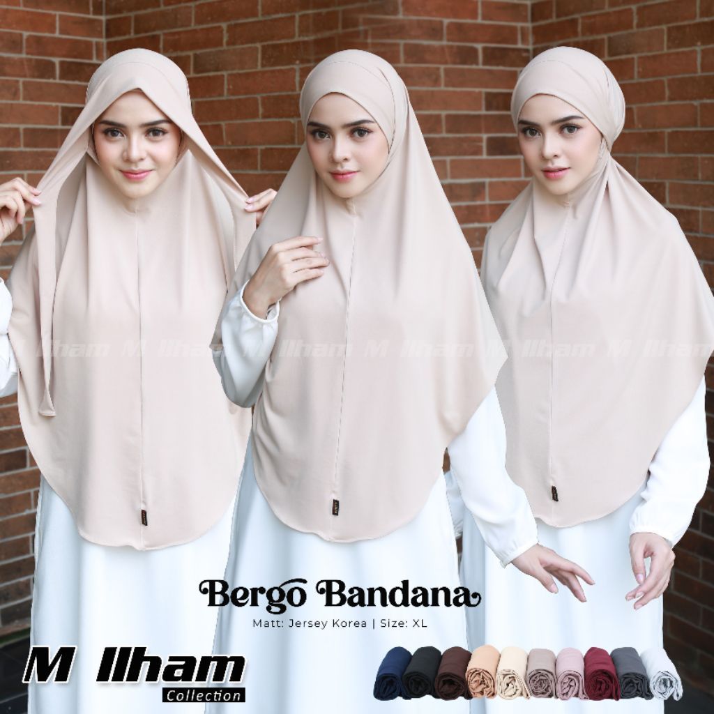 Bergo Bandana jersey korea premium M.Ilham