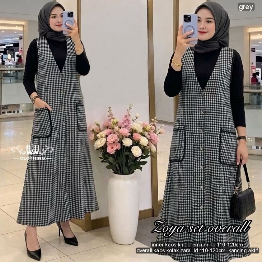 JS ZOYA OVERALL FASHION MUSLIM แฟชั่นผู้หญิง ZAHRA LATEST 4590