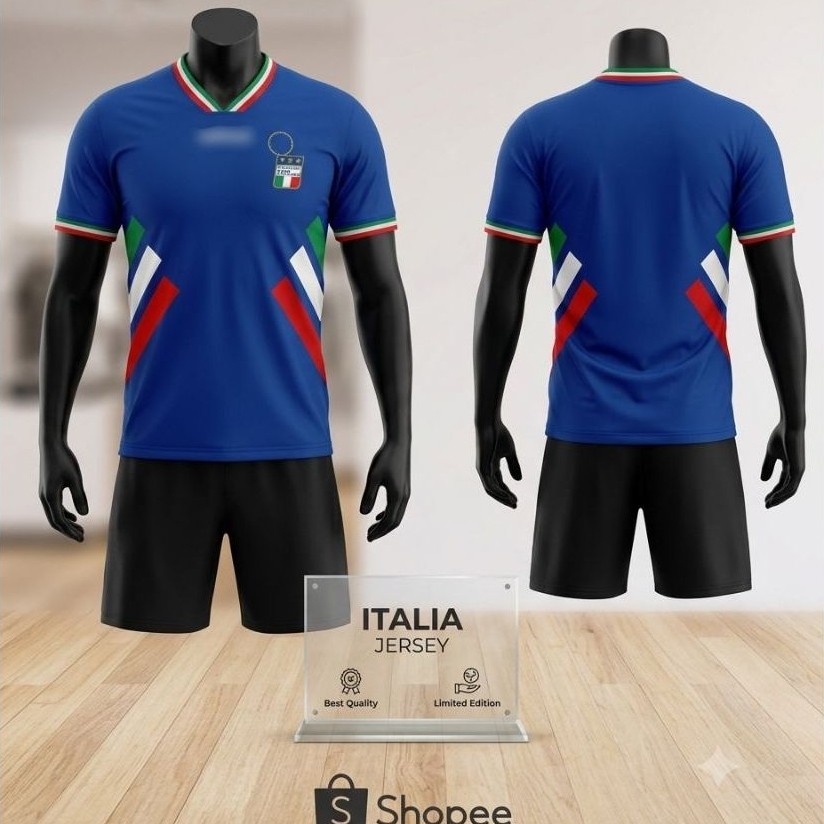 ITALY RETRO JERSEY, EMBOSED MATERIAL, CUSTOM FULLPRINTING