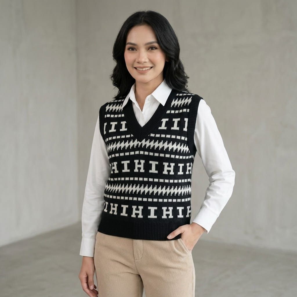 เสื้อกั๊กถัก Ethic Jaquar - เสื้อกั๊กผู้หญิง