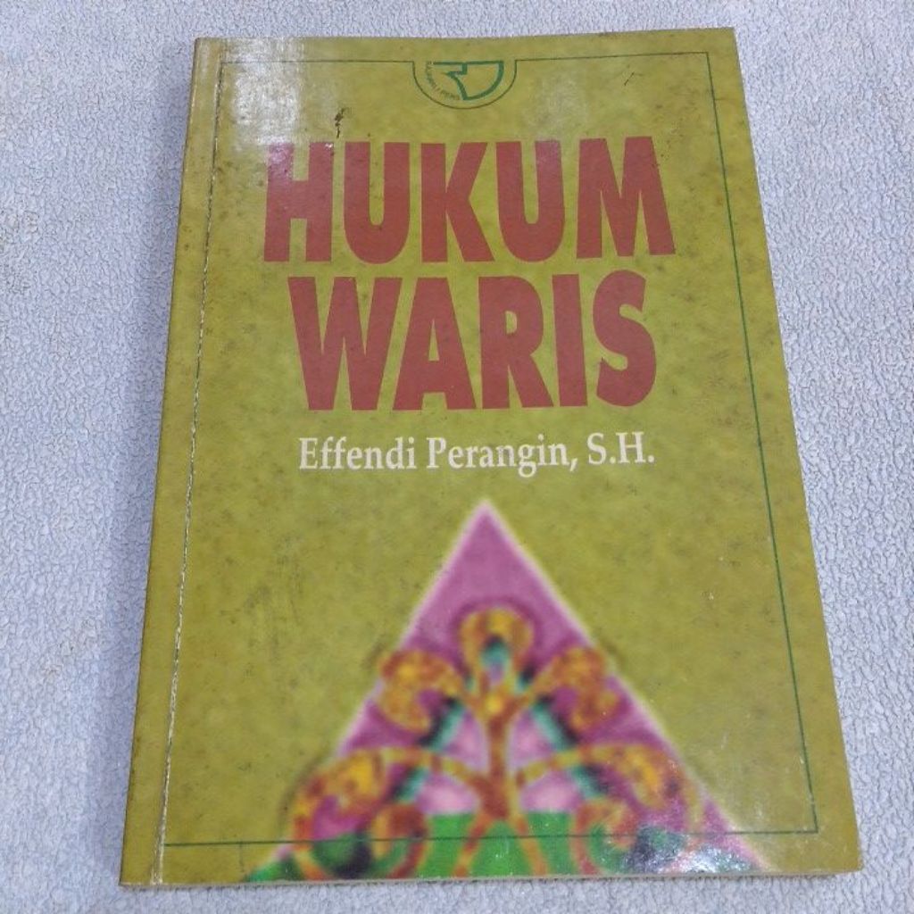 หนังสือต้นฉบับกฎหมายมรดกโดย Effendi Warin, SH
