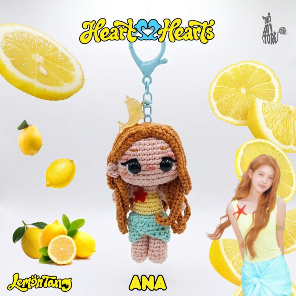 ANA H2H / LEMON TANG HEARTS2HEARTS / ANA H2H CROCHET AMIGURUMI DOLL / H2H PHOTOCARD LEMON ALBUM TANG