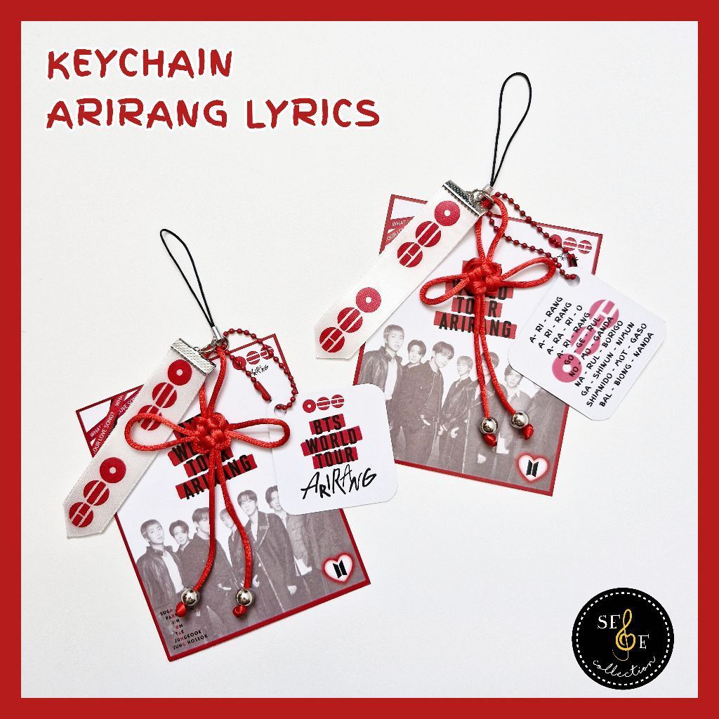 ARIRANG LYRICS BTS KEYCHAIN [FREEBIES]