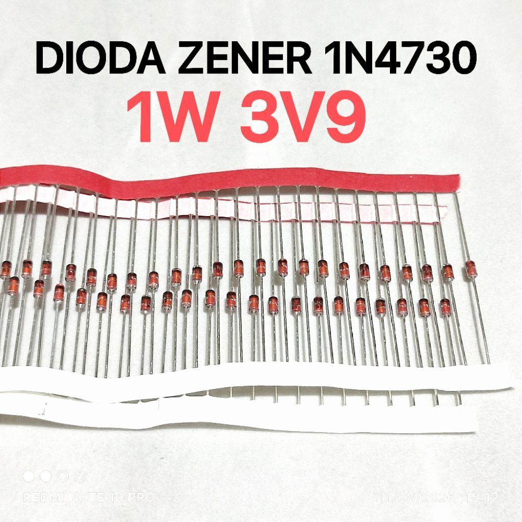 (10 ชิ้น) ZENER DIEDE 1W 1WATT 3V9 3.9V 3.9 V DIODE 1N4730 1N 4730 IN 4730 DO-41 ST