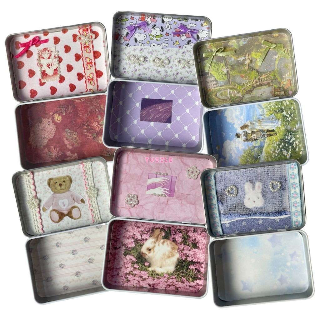 TIN CASE TIN BOX IRON HINGE TIN WALLET TRINKETS STAINLESS ALUMINIUM STORAGE ภาชนะบรรจุหีบห่อ SOOVENI