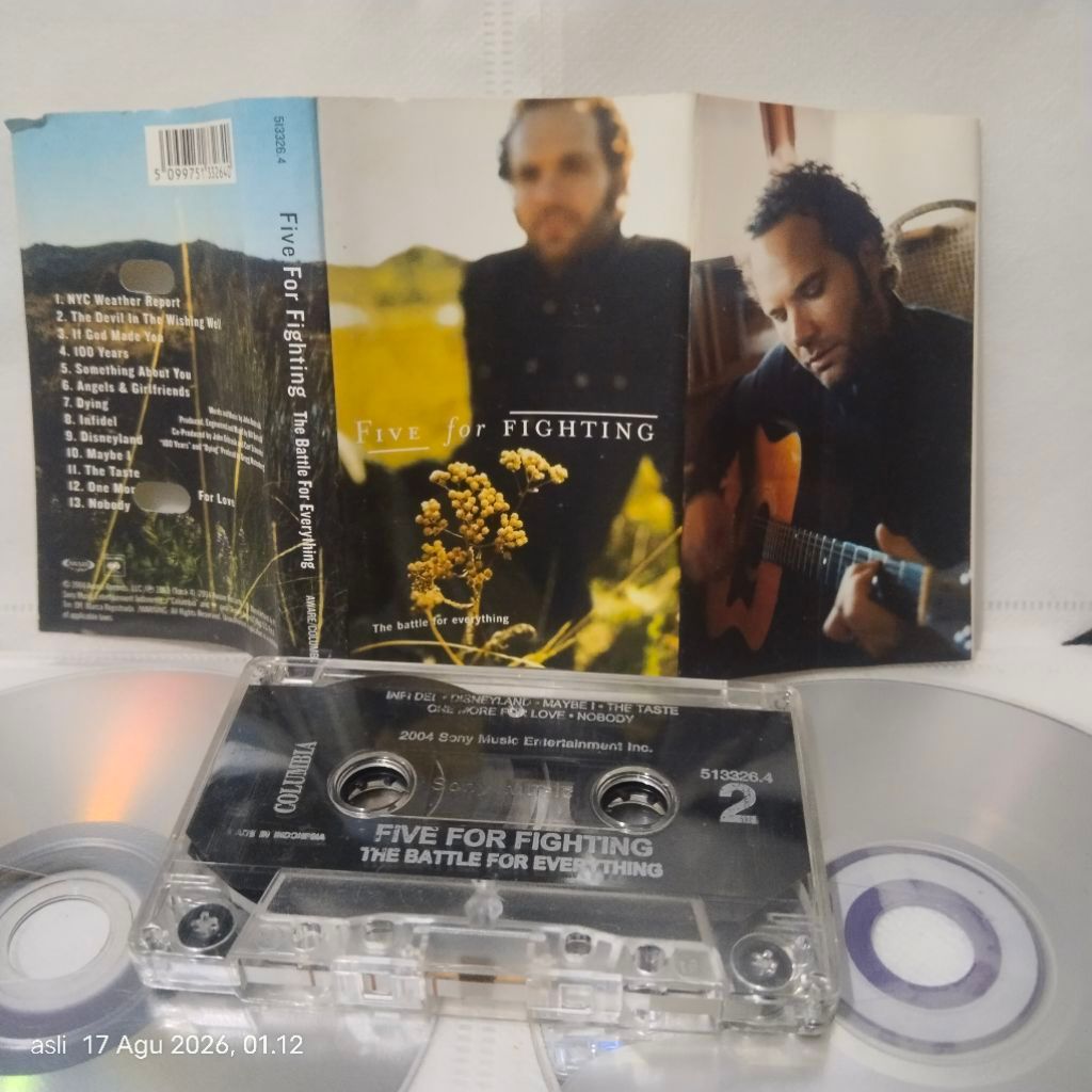 Five For Fighting Cassette Tape _ การต่อสู้ทุกสิ่ง