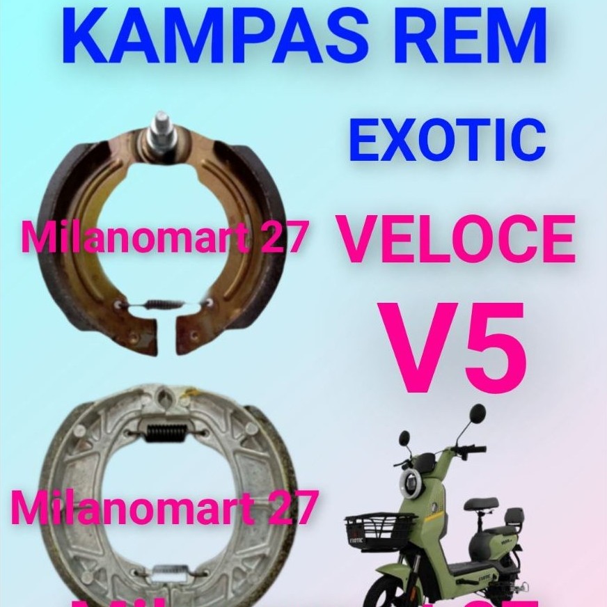 Exotic veloce V5 ผ้าเบรคจักรยานไฟฟ้า Exotic veloce V5 ผ้าเบรคจักรยานไฟฟ้า