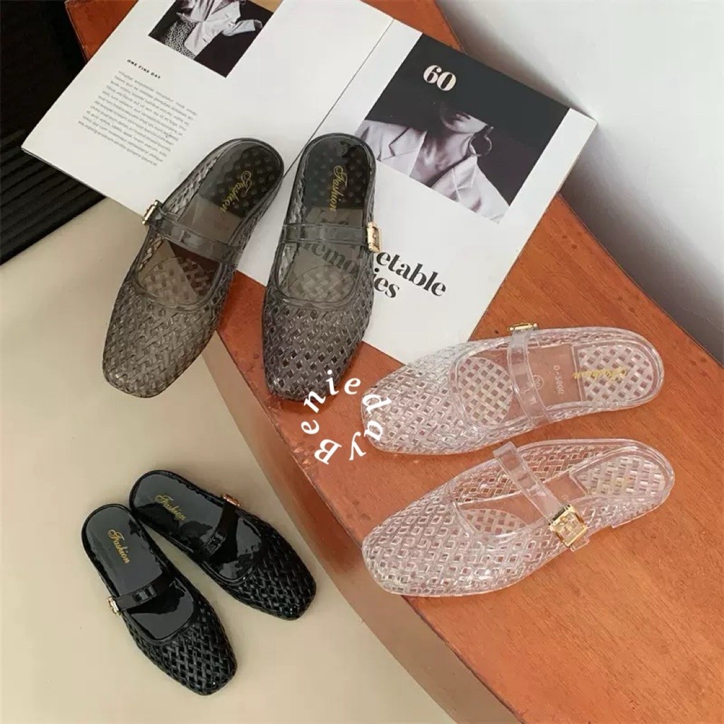 BenieDay - Heidy Flat Sandals Jelly Shoes / Womens Jelly Flat Sandals