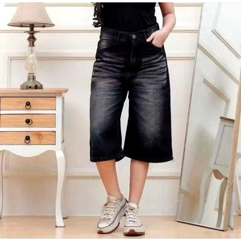 (UNISEX) Jorts Pants Baggy Short Jeans SKATER KOREAN