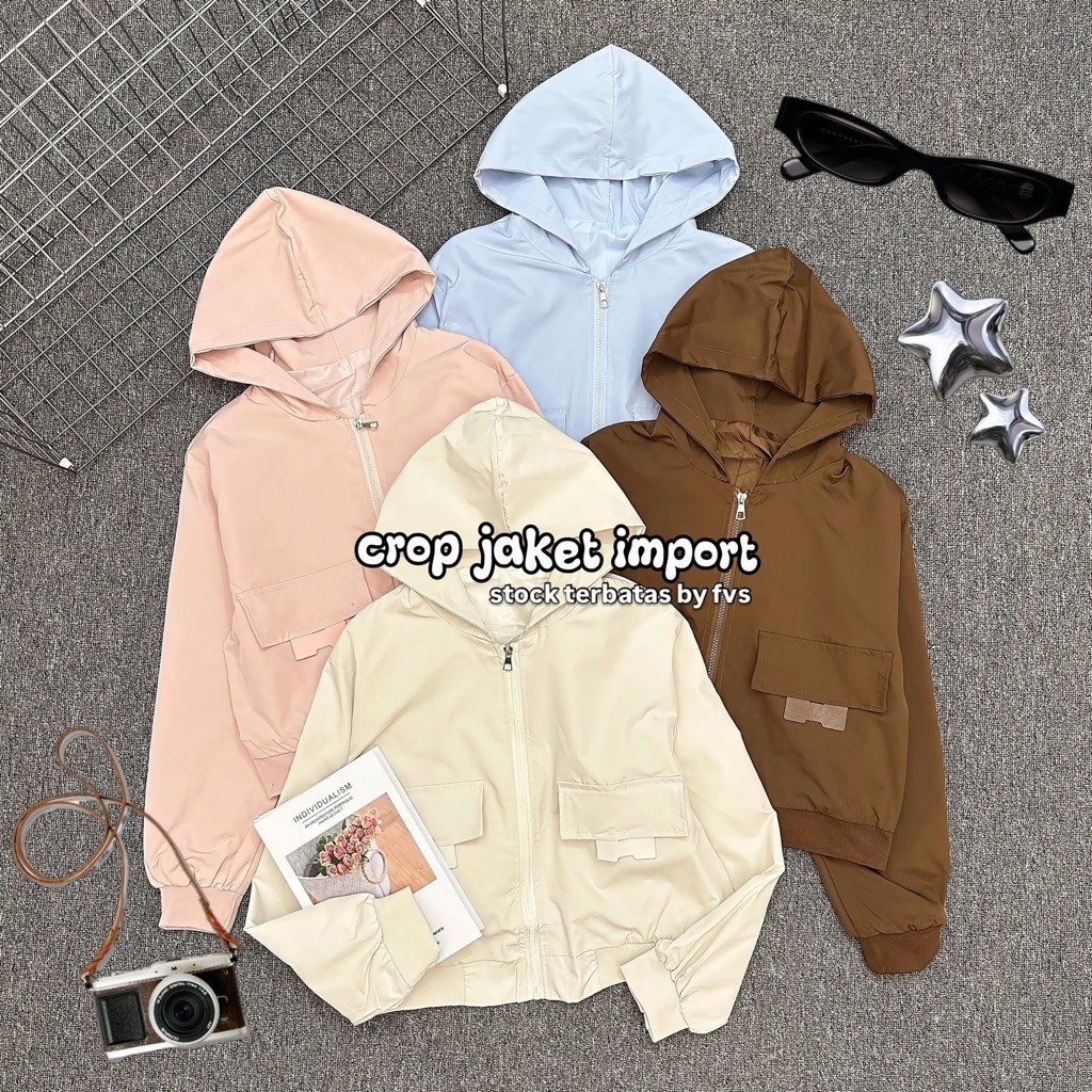 JACKET HOODIE CROP ZIPPER รหัส: 10063622 10063623