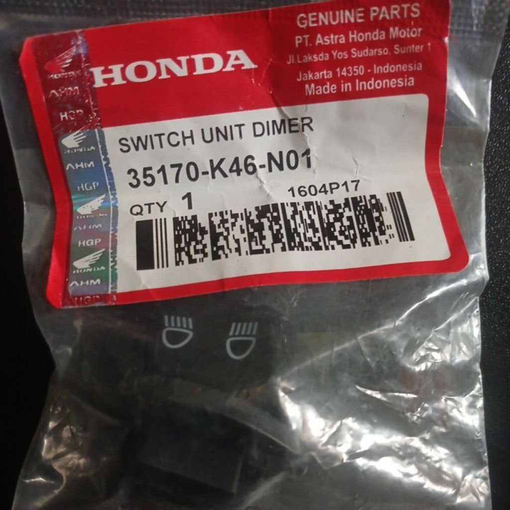 TOMBOL ปุ่มสวิตช์ไฟสูง Vario 125 Vario 150 LED Vario 110 Esp รหัส 35170-K46-N01