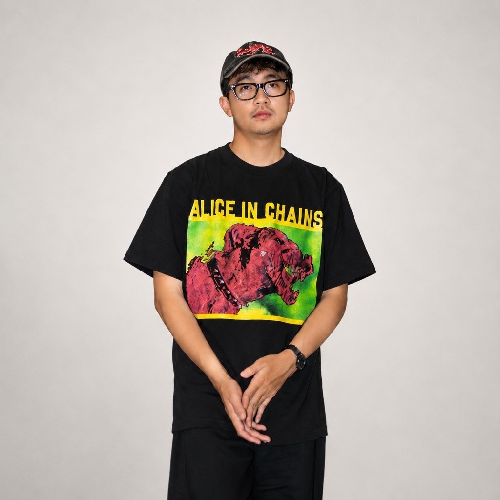 AIC / ALICE IN CHAINS - GRIND TSHIRT สีดํา | เสื้อยืดวงดนตรี
