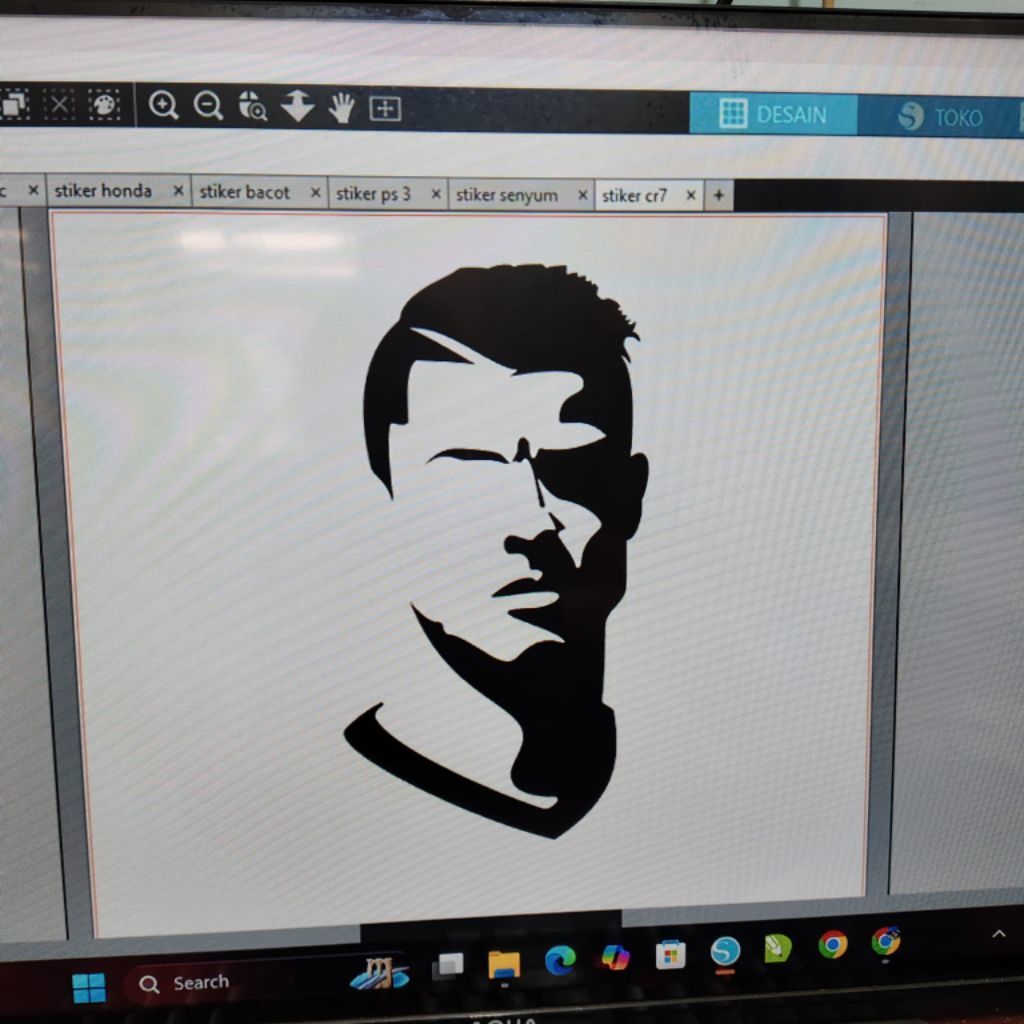 COOL CR7 สติ๊กเกอร์ สติ๊กเกอร์ตัดด้วย BACKGROUND