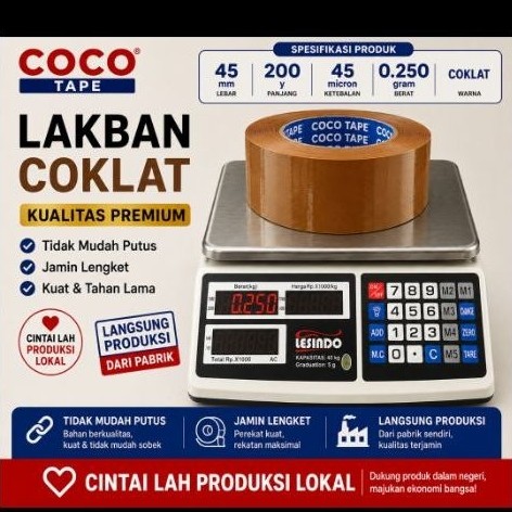 เทปพันท่อ Coco 45mm x 200y x 45mic