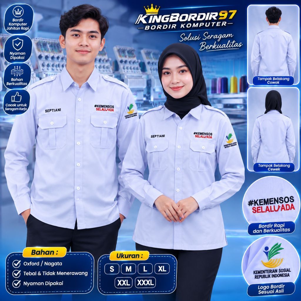 KEMEJA Ready เสื้อเชิ้ตคอปกสีดํา Kemensos/Kensos Shirt Tops มีตลอด/Black Collar Kemensos Pdh เสื้อเช