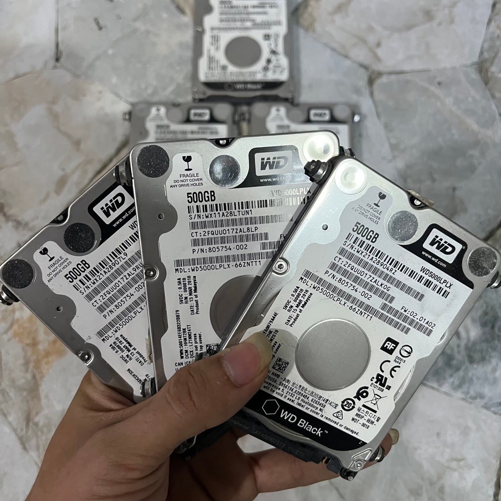 WD BLACK INTERNAL HARDISK HDD 500GB 2.5INCH SATA 7200RPM HEALT 100/100% รับประกัน