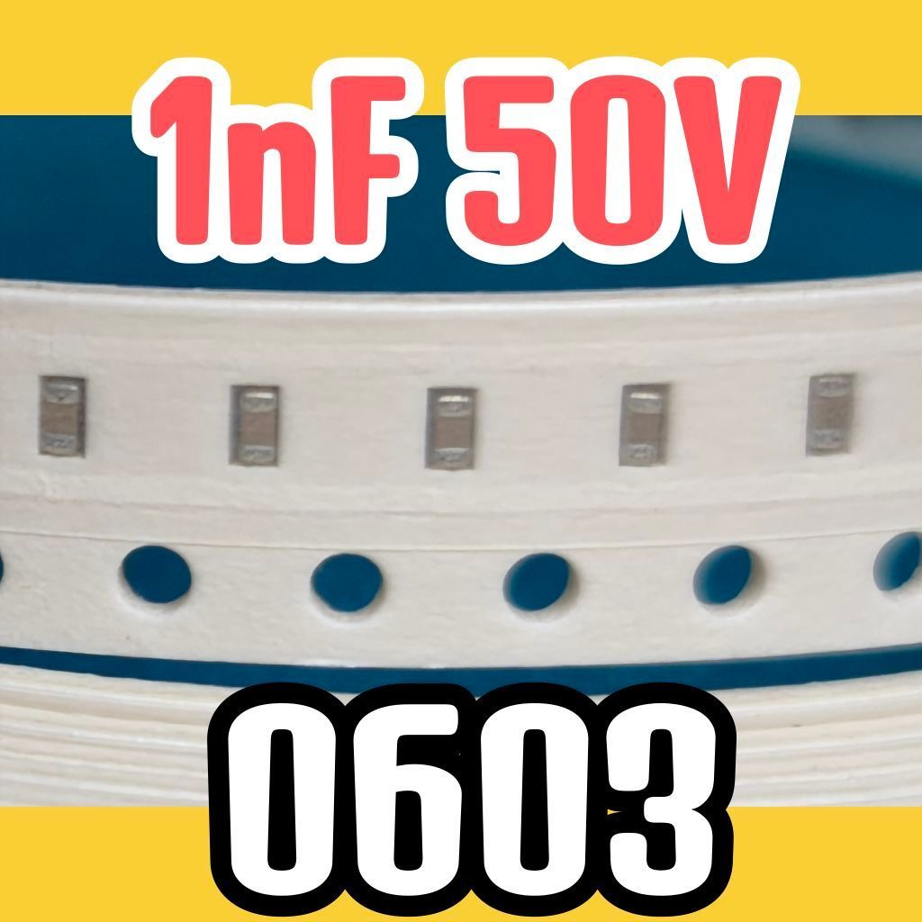10pcs ตัวเก็บประจุเซรามิค SMD 0603 1608 50V 1nF 1 nF 50v 1000pF 1000 pF 50v 0.001 uF หลายชั้น uF 50 