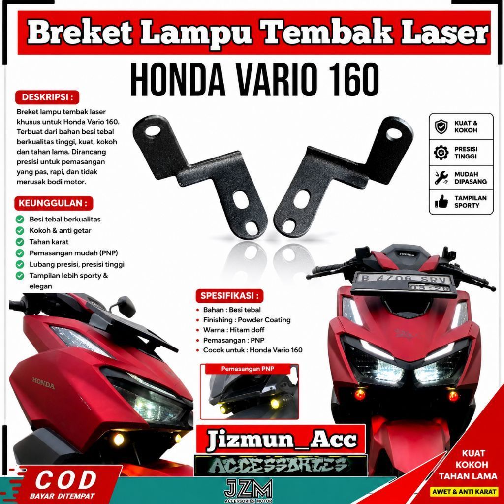 D2 Laser Spotlight Bracket สําหรับ VARIO 160 CBS ABS ใหม่ล่าสุด 2025