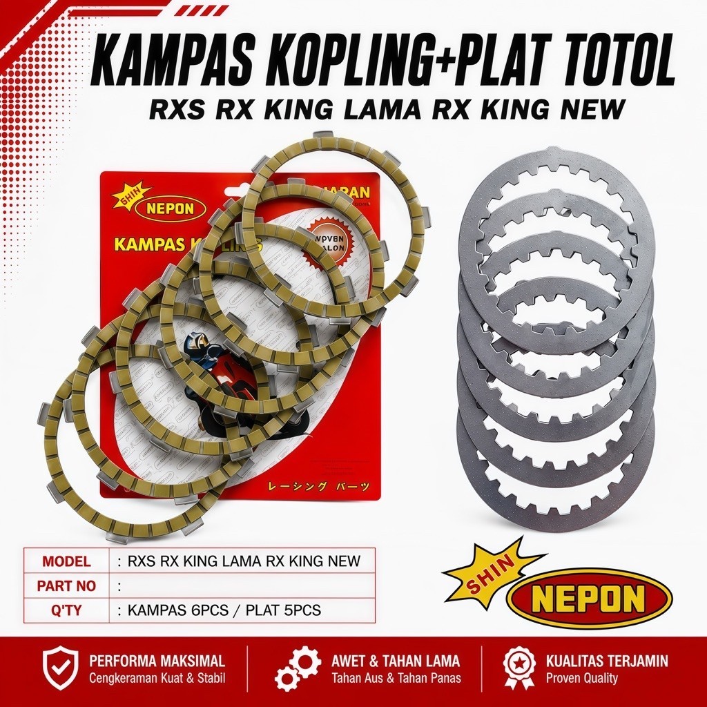 ชุดจานคลัทช์ จานคลัทช์ TOTOL NEPON RXKING RX KING RXS RX SPECIAL RXK