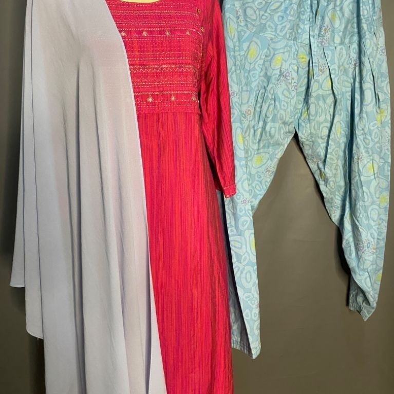 Kurti Set Pink Sky Blue Preloved