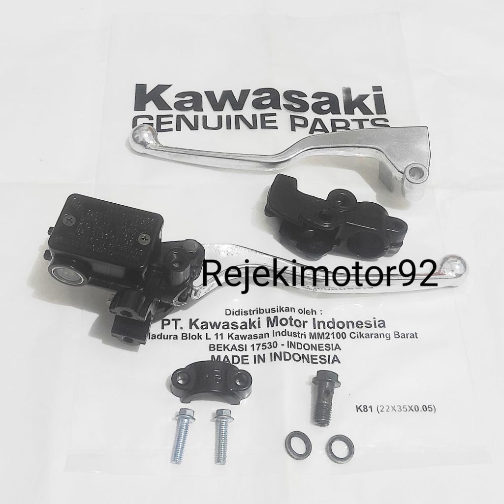 ซ้าย HANDLE + HANDLE MOUNT + ชุดหลักเบรค KAWASAKI NINJA 250 CARBON FI SL Z250 MONO (สีเงิน)