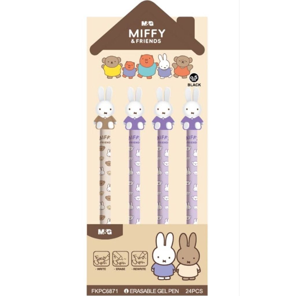 Ilykids M&G miffy & friends ปากกาลบได้สีดํา 0.5 มม.