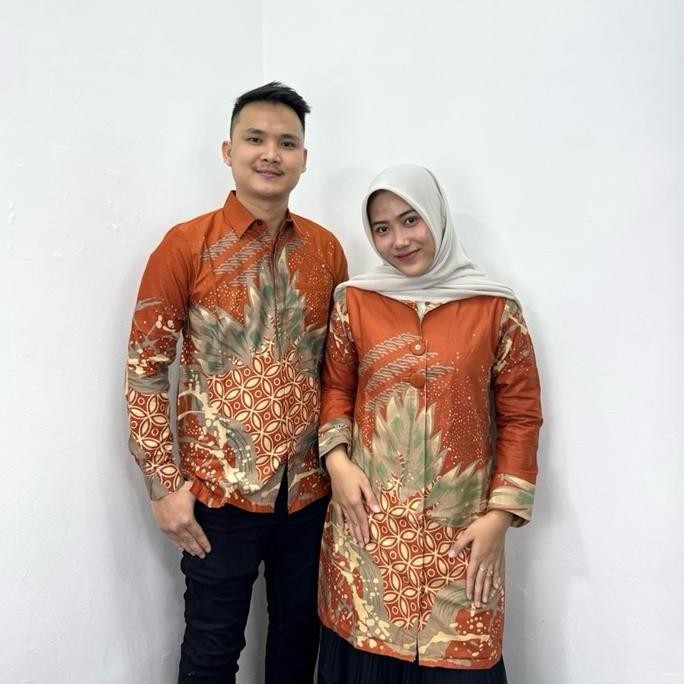 KATUN Df163>> เสื้อเชิ้ตผ้าบาติก | ผ้าบาติกคู่ทําจากผ้าฝ้ายที่มีชั้นไตรกตเต็ม | ผ้าบาติกสมัยใหม่ | ผ