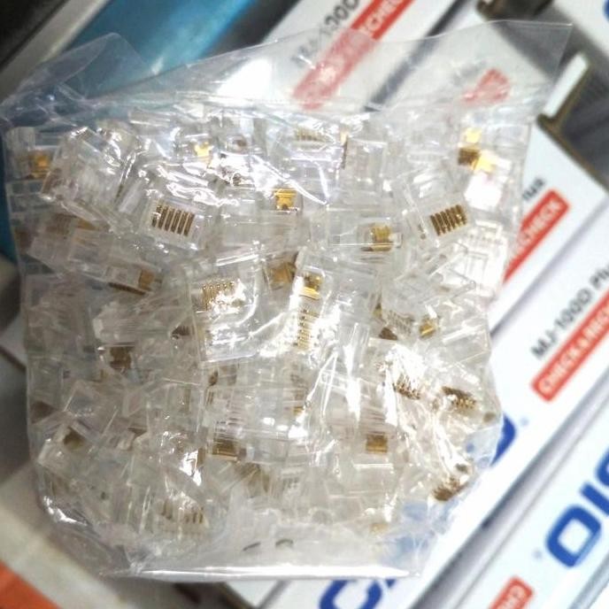 ขั้วต่อ Rj11 6Pin เนื้อหา 100 ชิ้น/แพ็ค