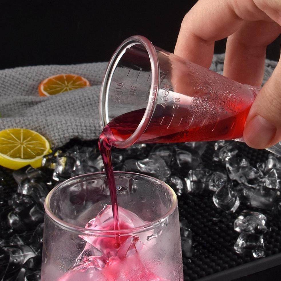 ถ้วยตวง Jigger Cup โปร่งใส 10/20Ml 20/40Ml อเนกประสงค์/พลาสติก Jigger ถ้วยตวง/แก้วพลาสติก Hi C1163 |