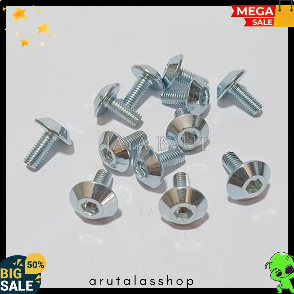 30 ชิ้น M6 Body Bolts L Key / Vixion R15 Body Bolts / 10 ด้าย Body Bolts