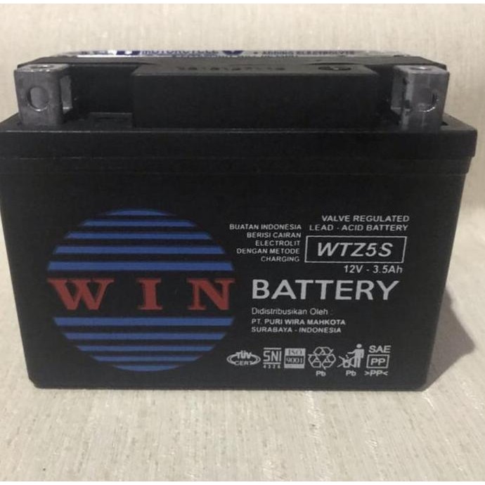 GTZ5 S แบตเตอรี่รถจักรยานยนต์ PNP BEAT / SCOOPY / VARIO / SPACY WIN BRAND 12V LS