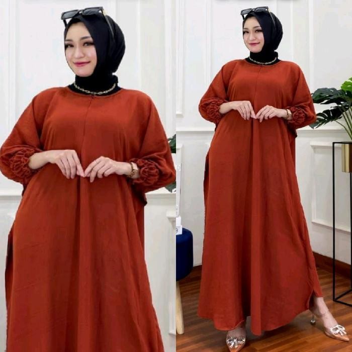 MF Ameena Kaftan Crincle อินเทรนด์ล่าสุด / Kaftan Crinkle Airflow Kel-kemel Nies-nyes / Gamis Kaftan