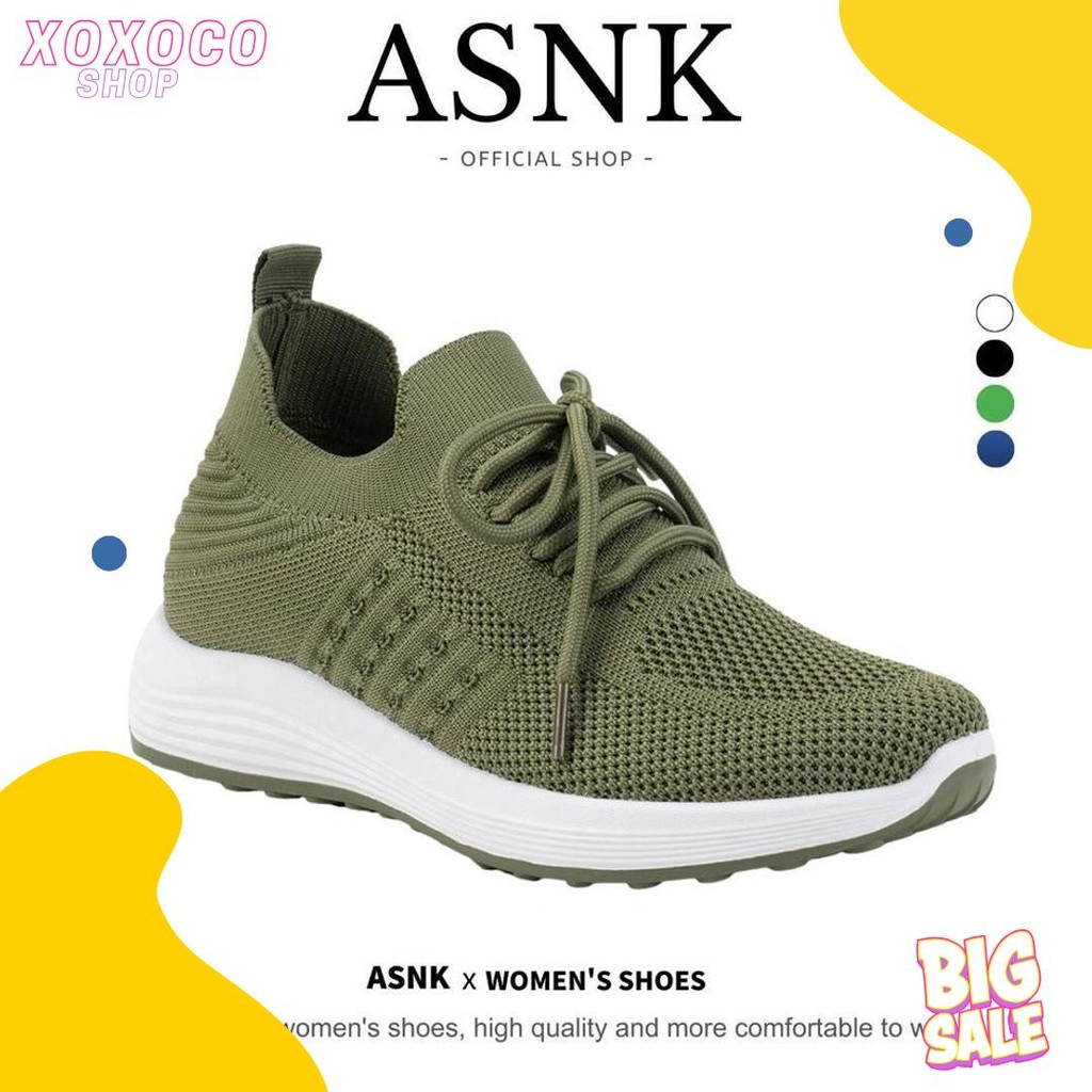 ต้องมี! Asnk รองเท้าผ้าใบผู้หญิงสไตล์ญี่ปุ่นรองเท้าลําลอง A-669 Bd