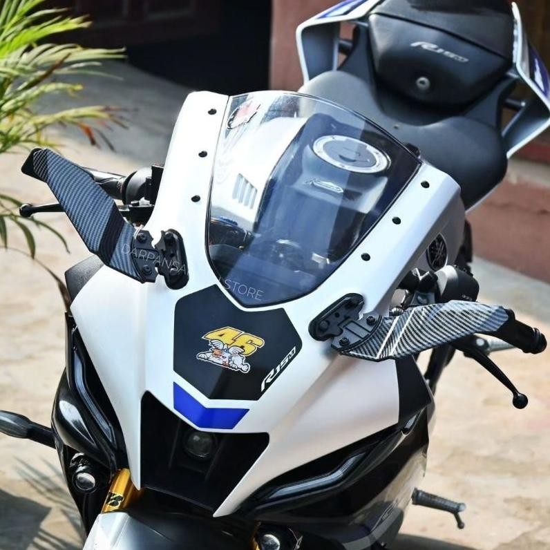 Universal Winglet กระจกด้านหลังสําหรับ Ninja Cbr Gsx R15 R25 Ninja 250 คาร์บูเรเตอร์ R15V3 Ninja 250