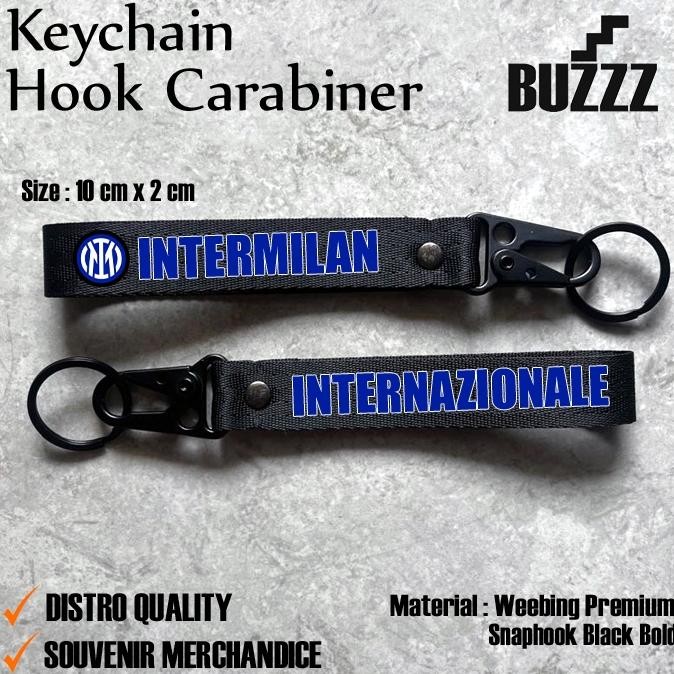 พวงกุญแจ GANTUNGAN Inter Milan - พวงกุญแจ Inter - Inter Milan Carabiner - พวงกุญแจสโมสรฟุตบอล Inter 