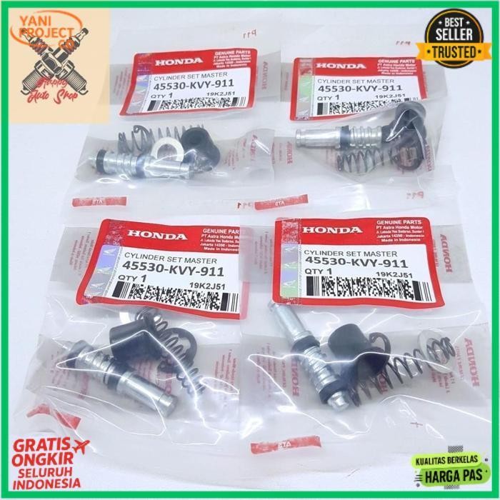 (ขายส่ง: 10 ชุด) ซีลเบรกหลัก Honda Beat Fi Vario 125 Spacy Scoopy Kvy / 45530-Kvy-911 Premium