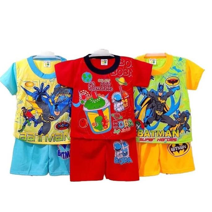 KATUN DA47 }} NEW CANDY 3 PAIRS OF BOYS SUITS 3 MONTHS - 7 YEARS / BOYS SUITS Cotton