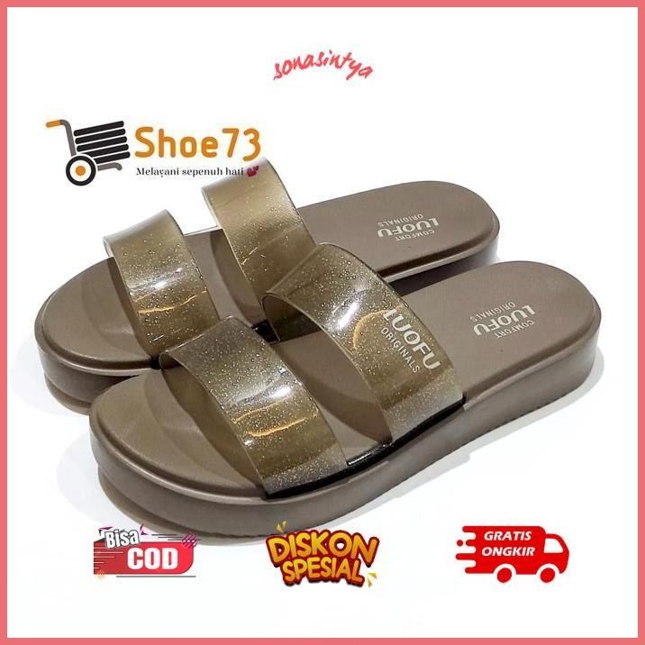 Hj-54 gha-65 LUOFU E 7199 A1-TF6B SIZE 36-40 ORIGINAL l รองเท้าแตะเจลลี่ผู้หญิง 2 ชิ้น l คุณภาพนําเข