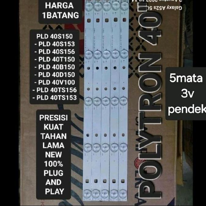 MATA (5 ตาสั้น 39 ซม.) Polytron TV Backlight โคมไฟ 40" Pld-40Ts153 5 ตา LED 3V 39 ซม.Bl Tv Led Lcd T