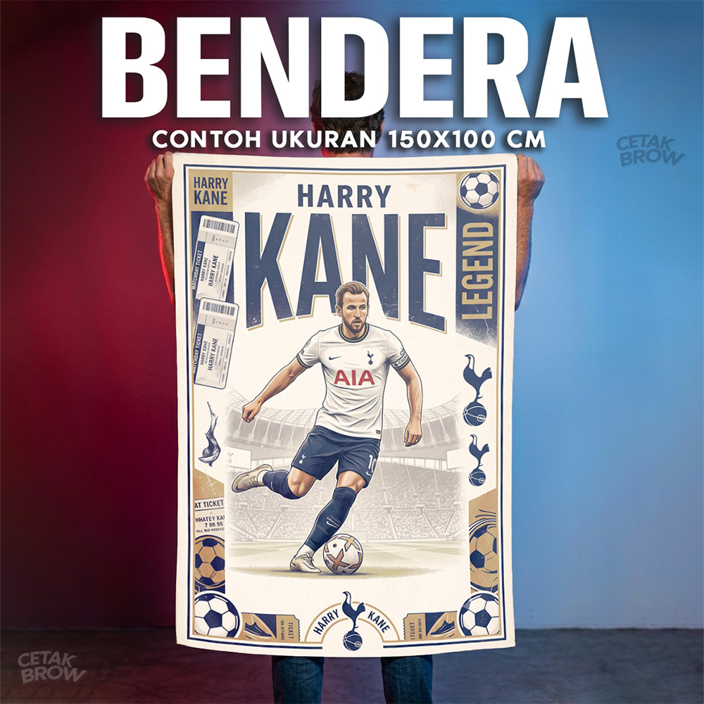 Harry Kane Tottenham Hotspur England Spurs Flag Room Fans Ball