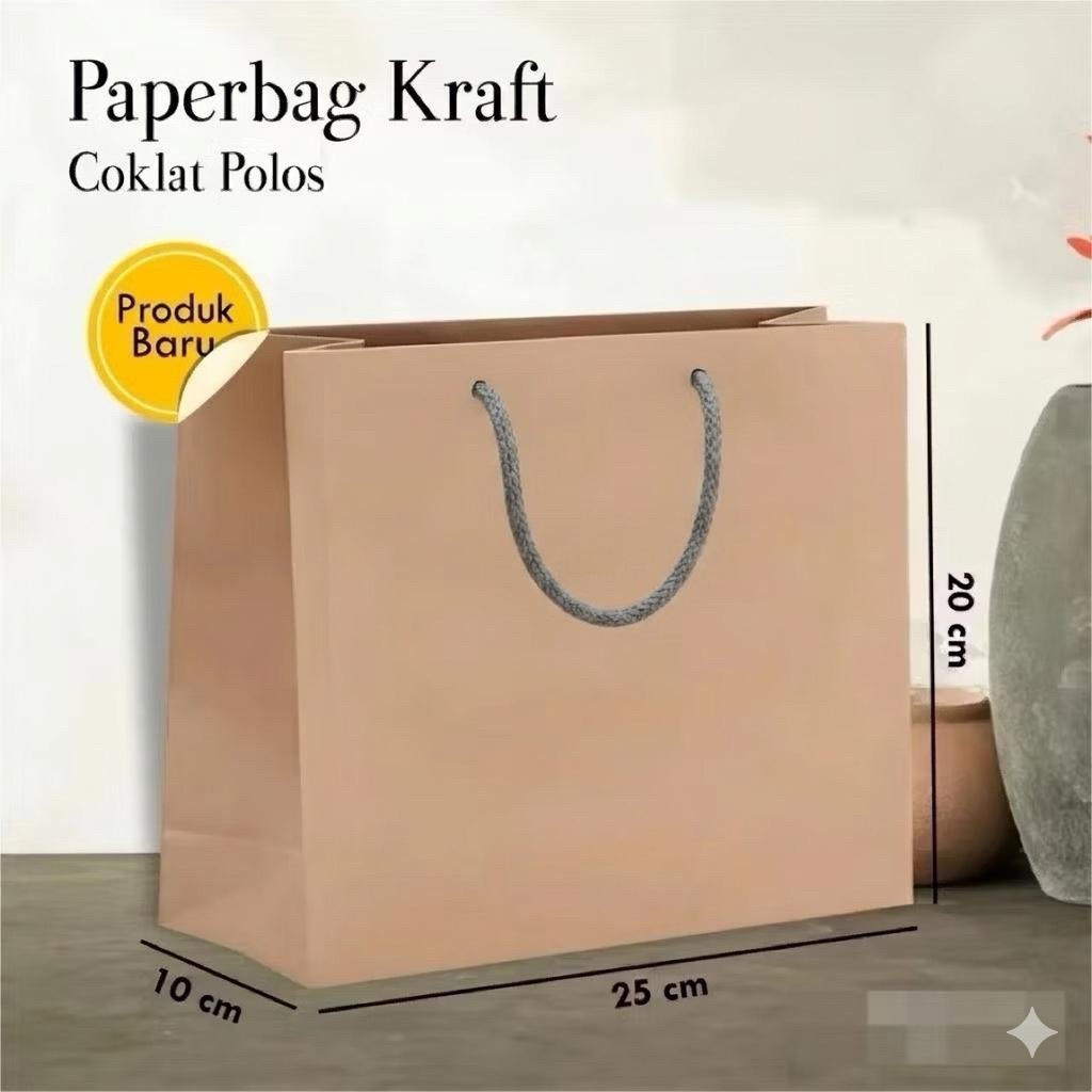 PLAIN KRAFT BROWN PAPER BAG SOUVENIR BAG HAMPERS BAG