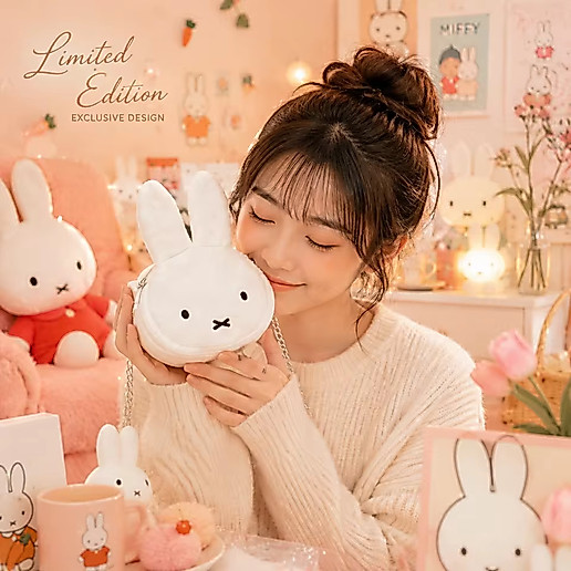 กระเป๋าเครื่องสําอาง Miffy กระเป๋า Miffy TSour เครื่องสําอาง Miffy กล่องเก็บของ Rabbit