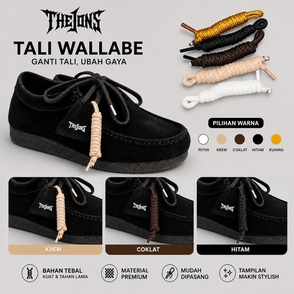 Clarks Wallabee Chunky Strap อุปกรณ์เสริมรองเท้าทางการลําลอง วัสดุพรีเมียม Thejons