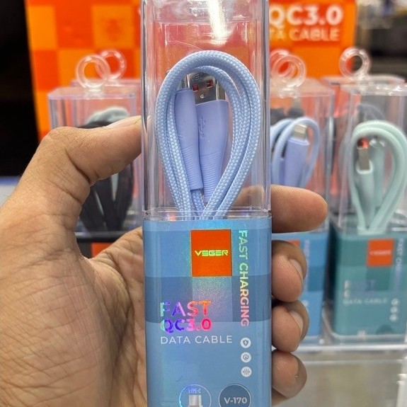 สายเคเบิลข้อมูล Veger Type C to Type C 120CM - ชาร์จเร็วสูงสุด 60W