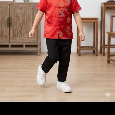 KEMEJA Qibao เสื้อมังกรกี่เพ้าสําหรับเด็กผู้ชาย วัสดุผ้าไหมหนา