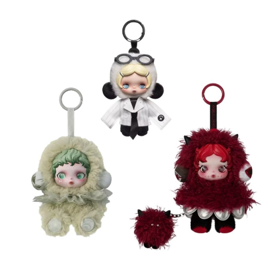SKULLPANDA Off Mode Have A Good Run L Impressionism Plush Pendand Bag Charm PopMart Selected