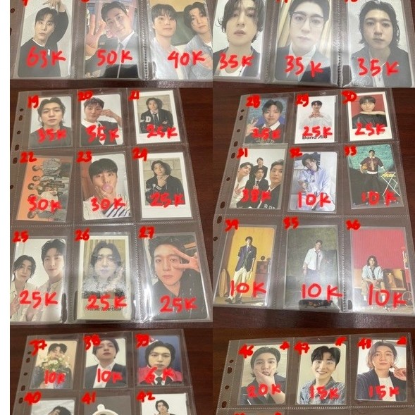 Photocard day6 sungjin youngk dowoon wondil (ตู้โชว์ 21-49)