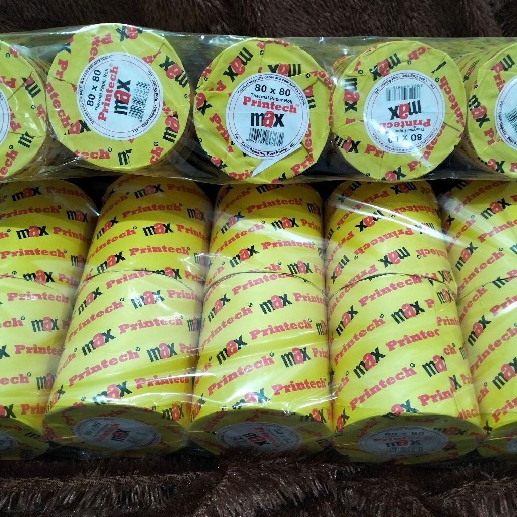 PRINTECH MAX Thermal Printer Paper ขนาด 80X80 / Thermal Paper Roll บรรจุ 10